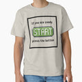 Press the start button (frame)  - Retro gaming experience  - Text based design - Black text by Nemesiscrowd