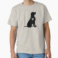 Labrador Retriever Black Silhouette Heart Love Dog Cute by Omoozo