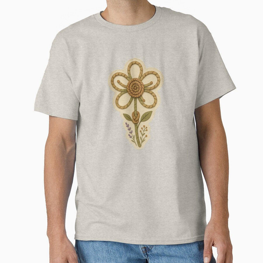 Rope Crafted Flower With Botanical Accents by ITCHAWAWAA