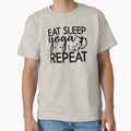 Yoga Saying Eat Sleep Yoga Repeat Motivational Quote by SoccaTamam