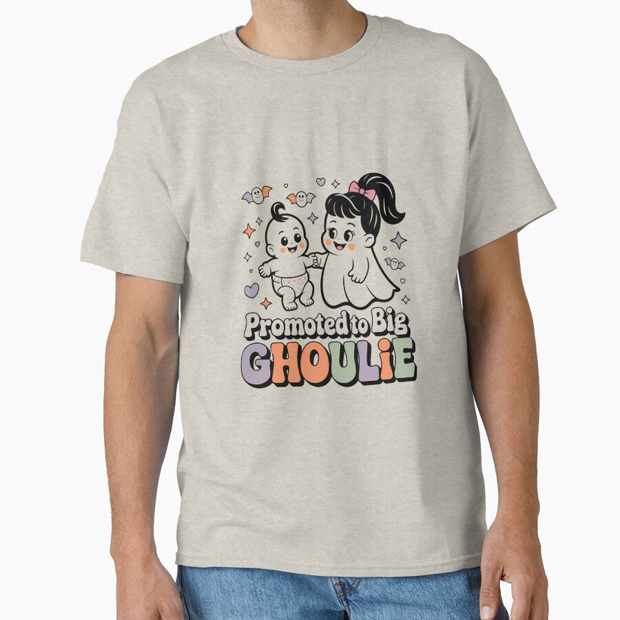 Promoted to Big Ghoulie Cute Halloween Big Sister Shirt by Raw Tigers