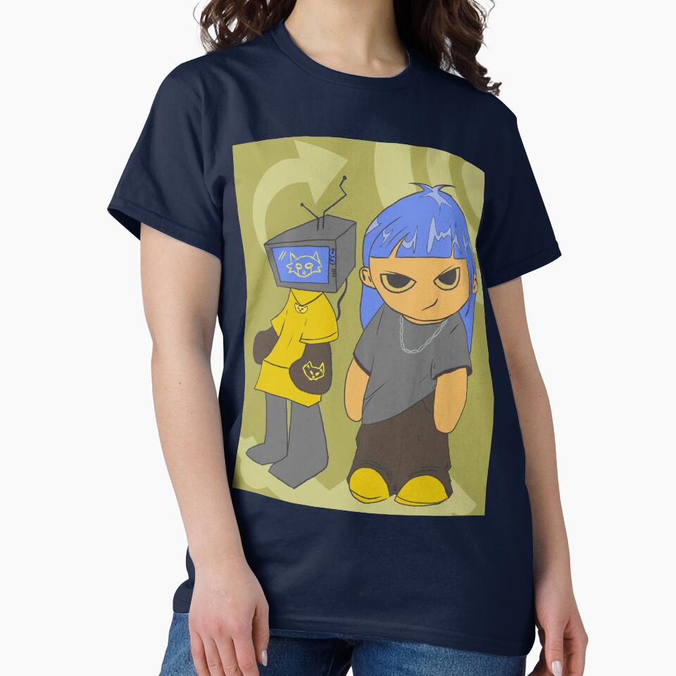 Tomboy and TV Head - Y2K Webcore Indie Character Art by Jasvera-ART