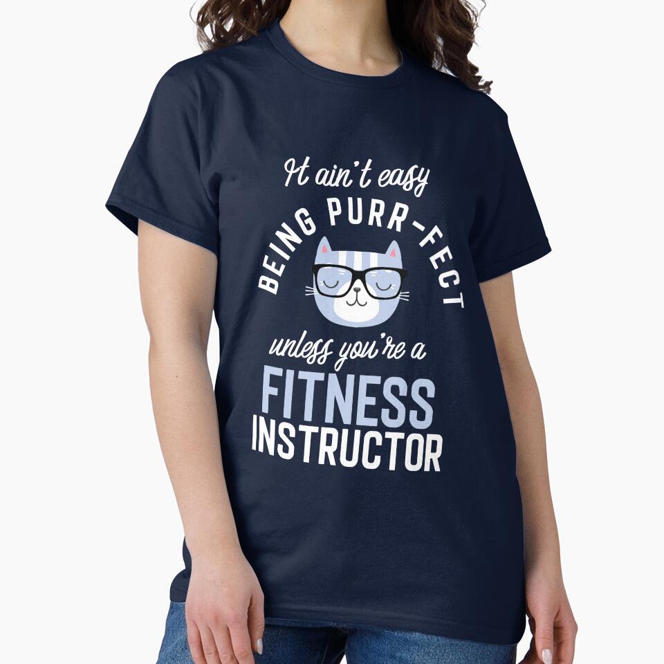 Fitness Instructor Cat Lover Gifts - It ain't easy being Purr Fect by betternotes
