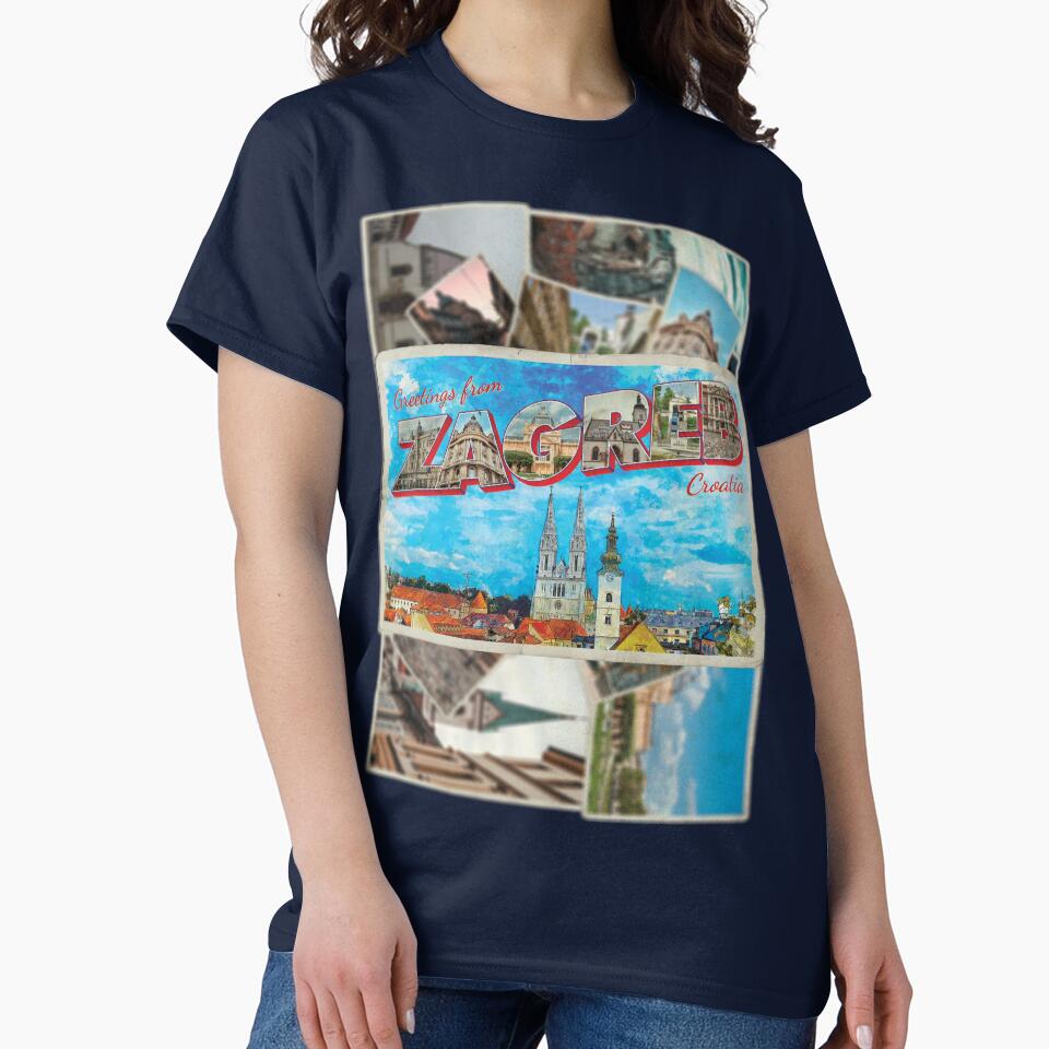 Greetings from Zagreb in Croatia Vintage style retro souvenir by DeveloperProp0