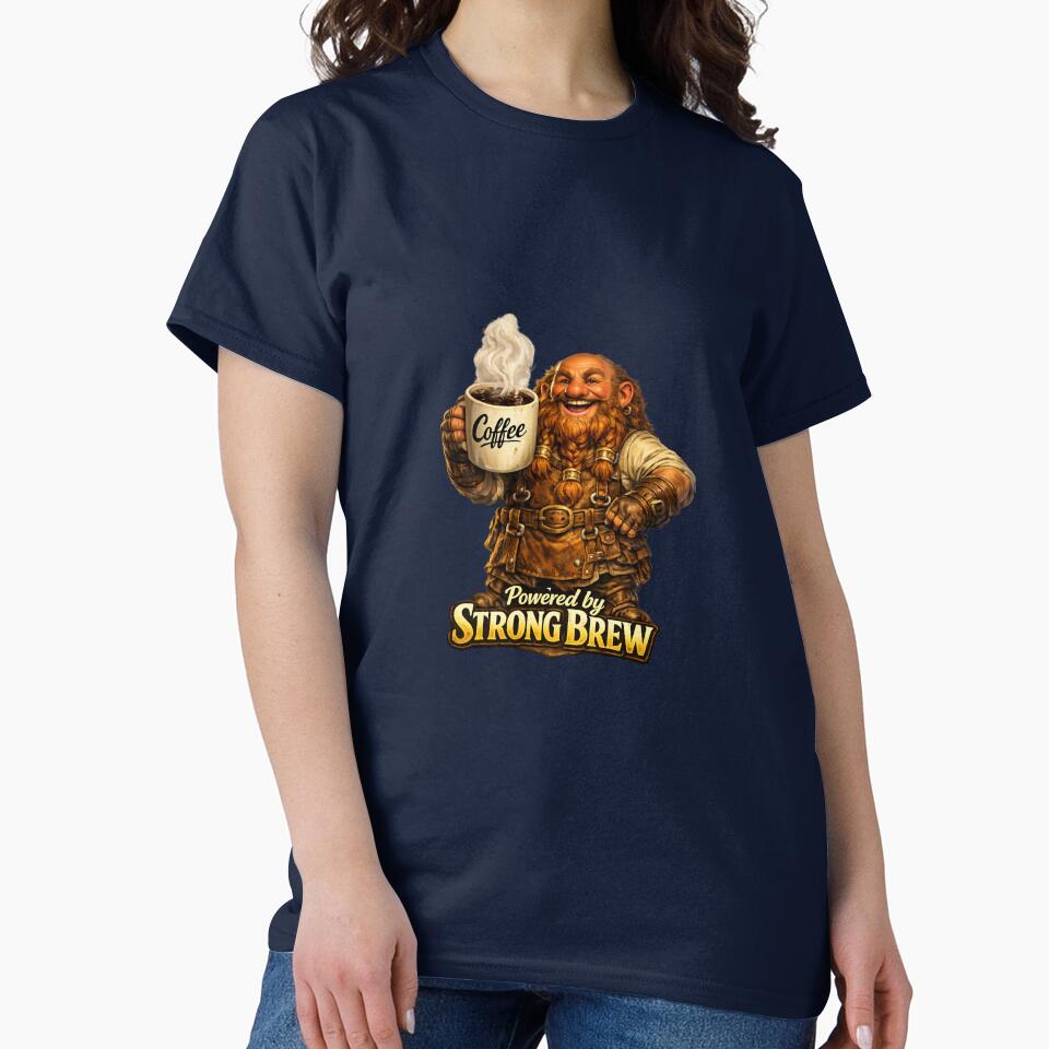Fantasy Dwarf Coffee Lover Powered by Strong Brew by AleksKos