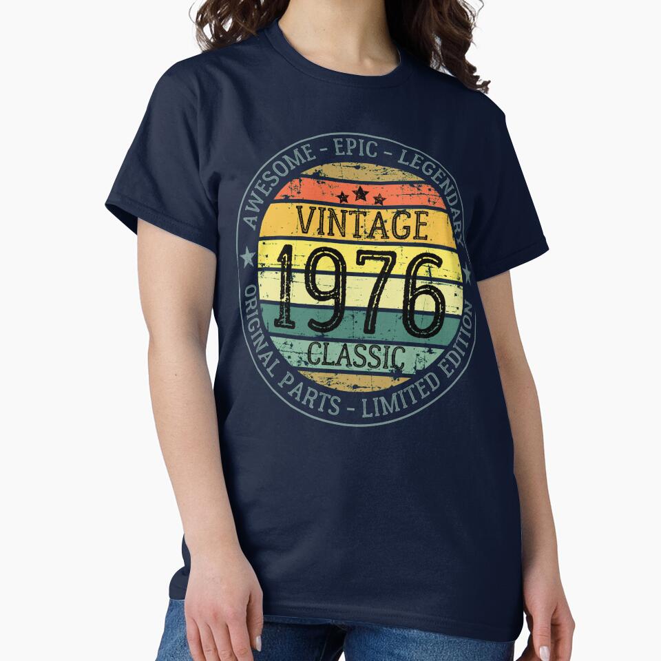 Vintage 1976 Classic - Retro Sunset by Rhu Creations