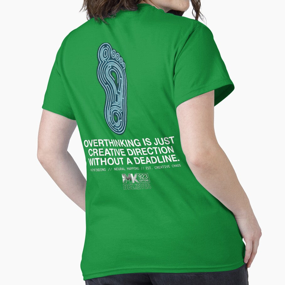 Overthinking Creative Direction T-Shirt | Minimalist Introvert Designer Humor Hoodie by EIPTOW
