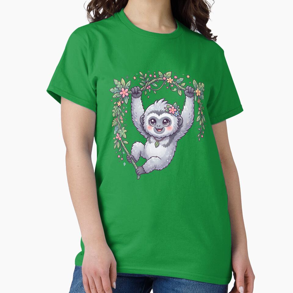 Silvery Gibbon Cute Kawaii by redsharkuk