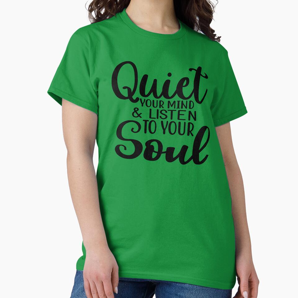 Yoga Quote Quiet Your Mind and Listen To Your Soul Motivational Saying by SoccaTamam