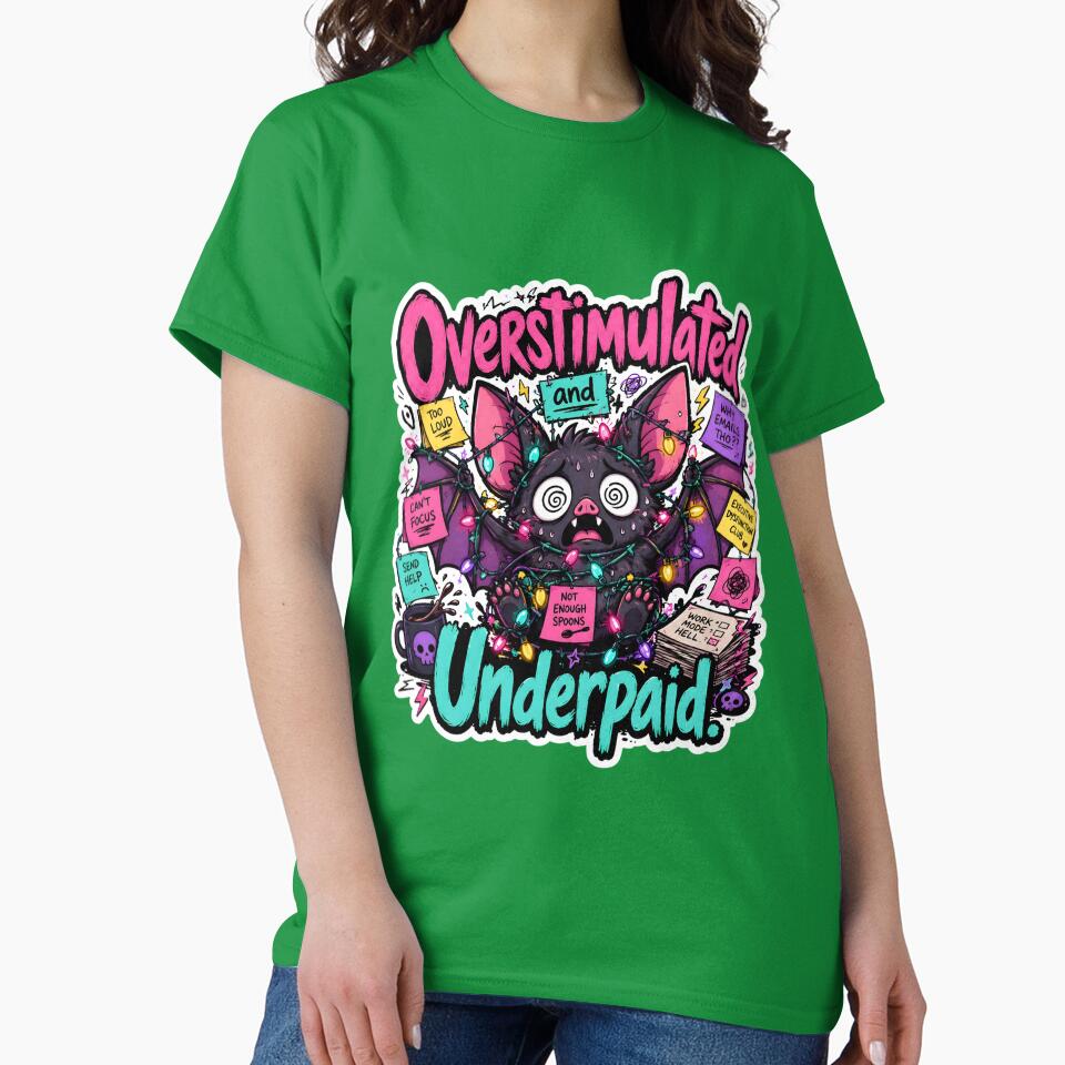Overstimulated and Underpaid Bat by KXDigitalStudio