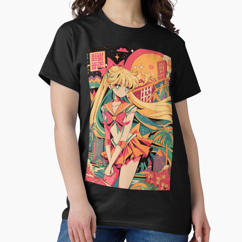 Sailor Venus Vaporwave City Nights by AnimeArsenalPrints