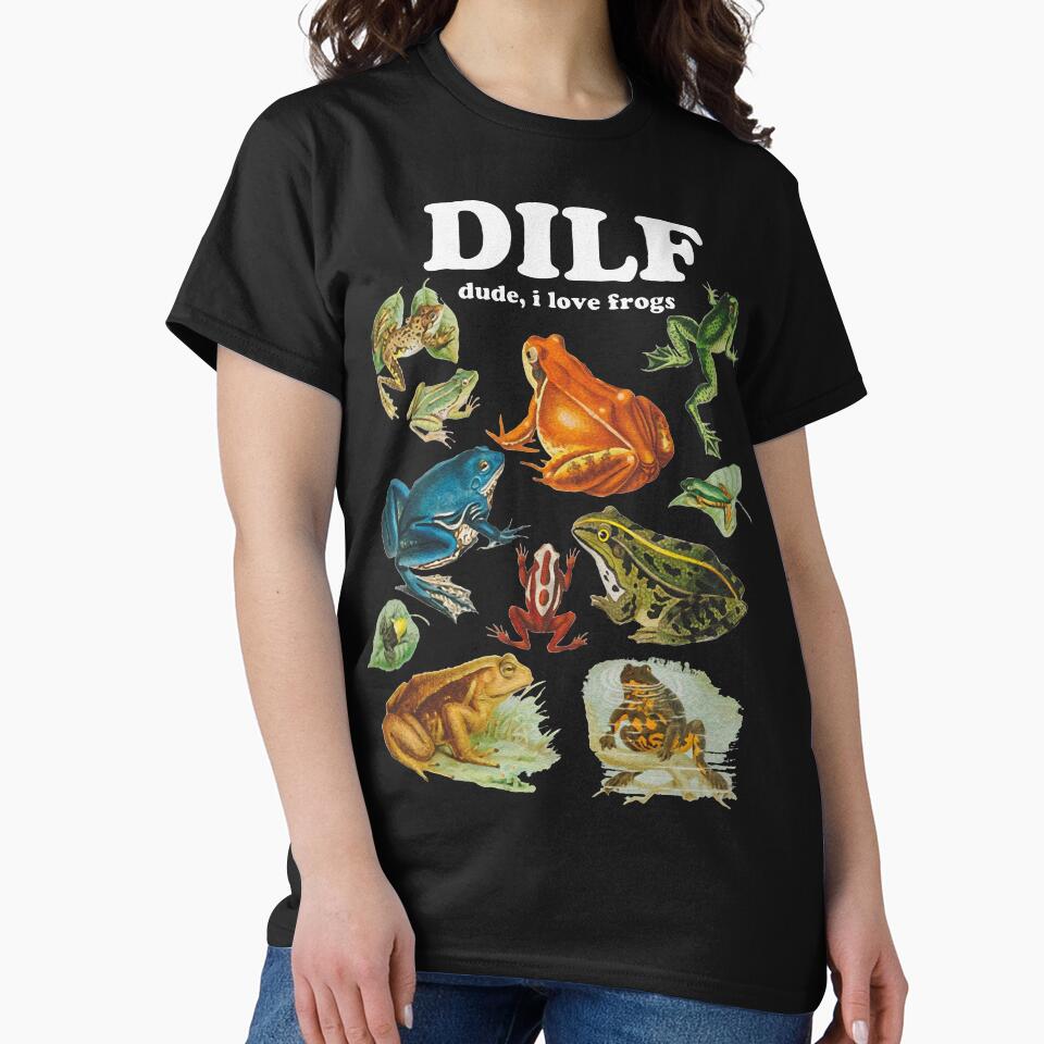 Funny DILF Damn I Love Frogs Cottagecore Aesthetic by brandiedeeanna