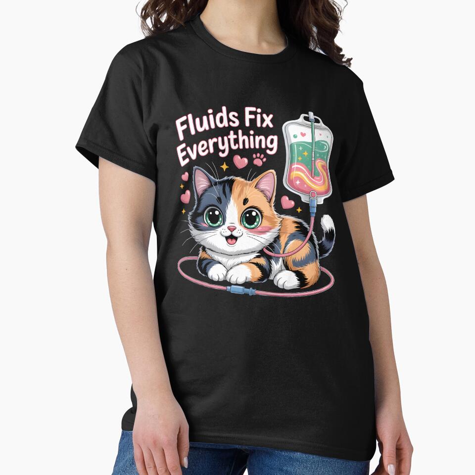 Fluids Fix Everything – Cute Cat IV Design by Bettybee00