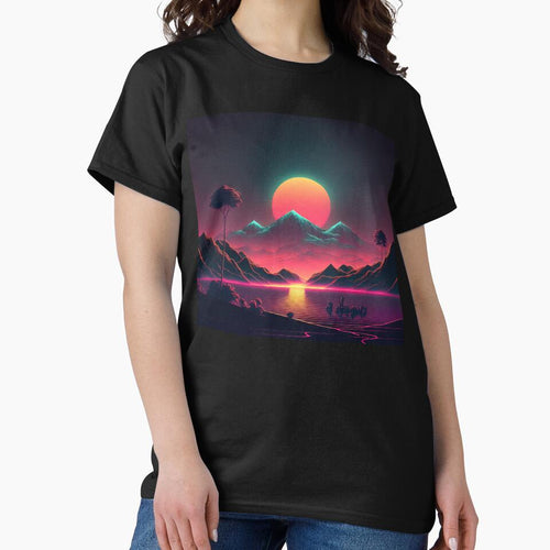 A Mountain Sunset in the Retro-Future by Mullet Monkey