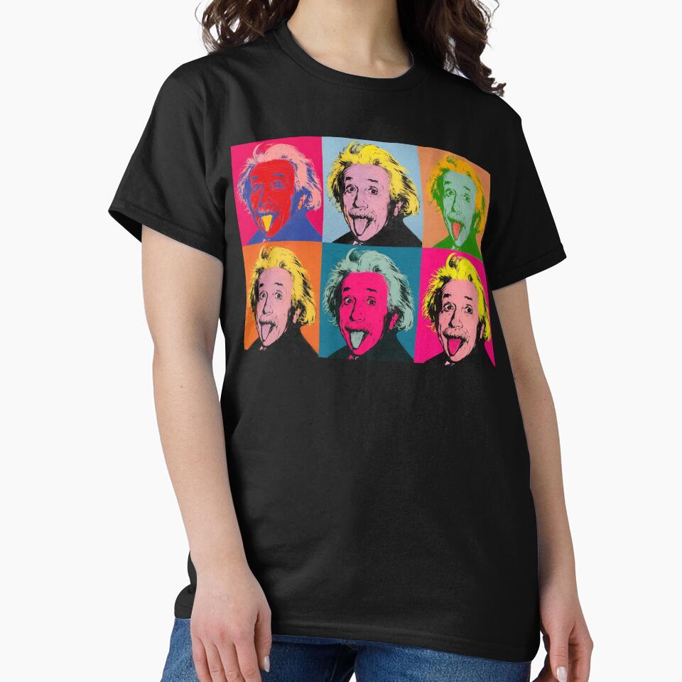 Albert Einstein Pop Art Warhol Style – Colorful Retro Portrait, Modern Wall Art, Vintage Pop Culture Design- Plushiworld™ by PLUSHIWORLDtm
