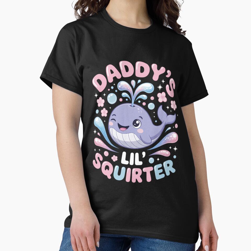 Daddy’s Lil Squirter Whale and Rainbow Design by LUCKYJEFFREY