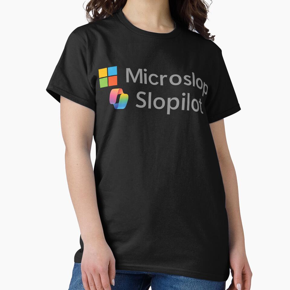 Microslop Slopilot Corporate AI Bloatware AI Slop T-Shirt by thegreat-batsby