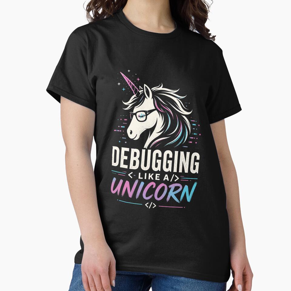 Debugging Like a Unicorn – Developer Humor Color by CtrlAltLaugh