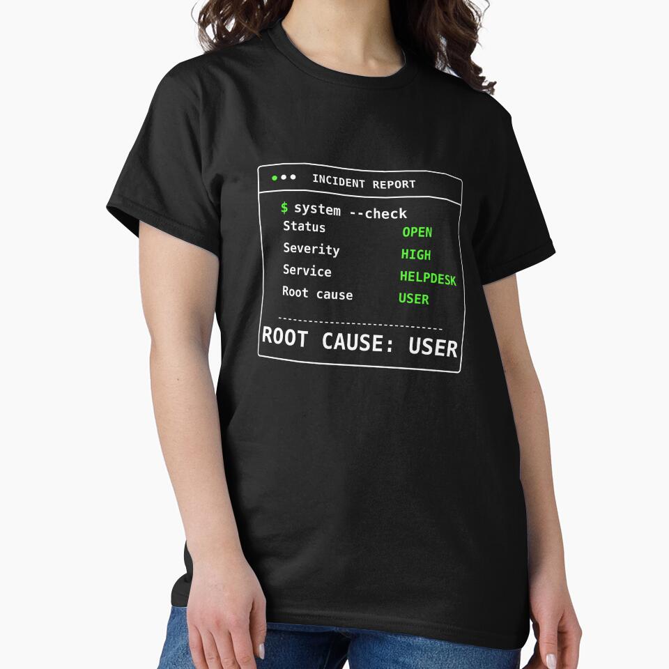 Root Cause: User – Funny IT Incident Report Design by dude-sign