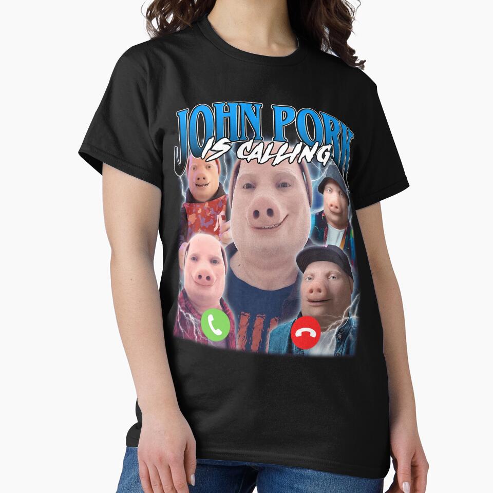 John Pork Vintage Retro Design by SidneyJame