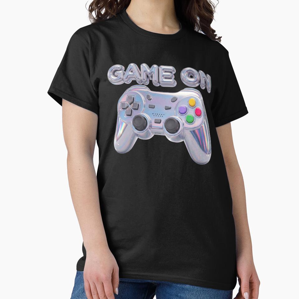 Game On Holographic Chrome Controller Aesthetic by Dzblack