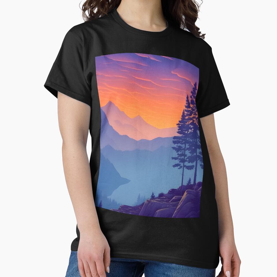 Discover the Elegance and Charm of Our Collection of Minimalist Matte Painting of Beautiful Mountain Landscape in the Bavarian Alps Prints by supeart