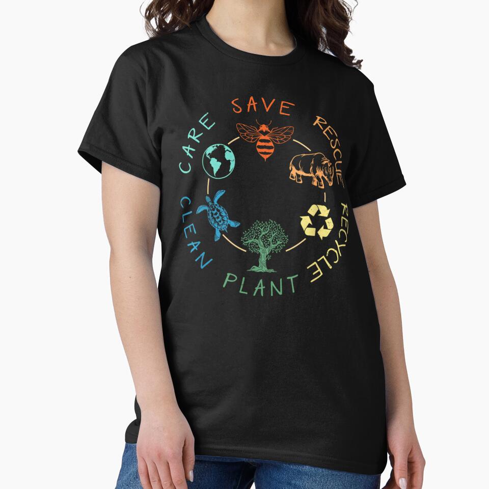 Save The Planet Earth Nature Conservation Eco Friendly Animal Rescue Wild Life by ExpressPalette