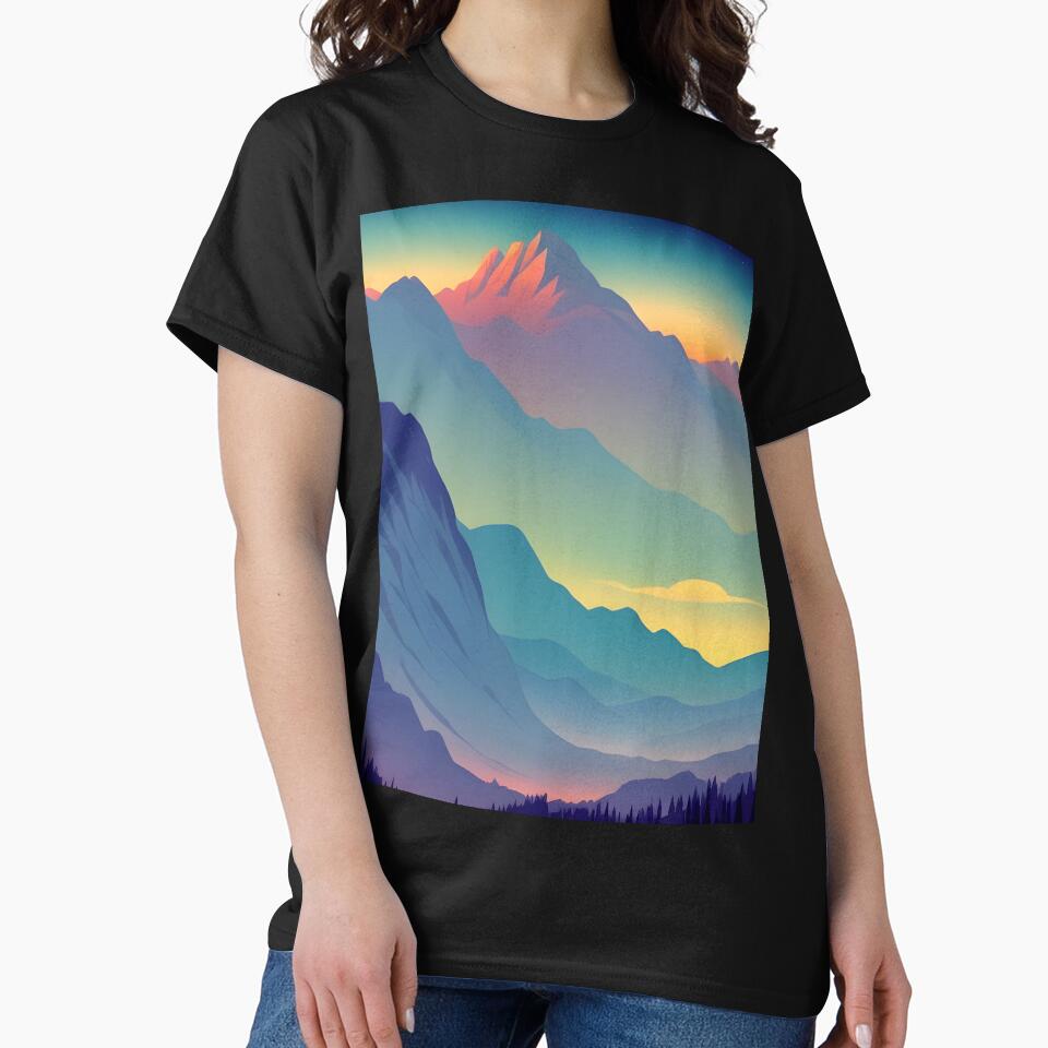 Find the Perfect Minimalist Matte Painting of Beautiful Mountain Landscape in the Bavarian Alps Print for Any Occasion or Gift by supeart