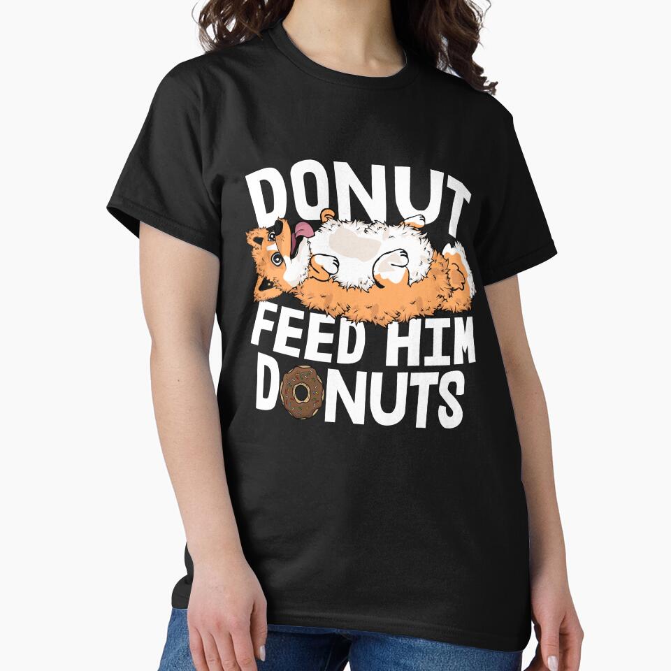 Funny Corgi Gift Men Fat Dog Donut Eater Corgi by DSWShirts