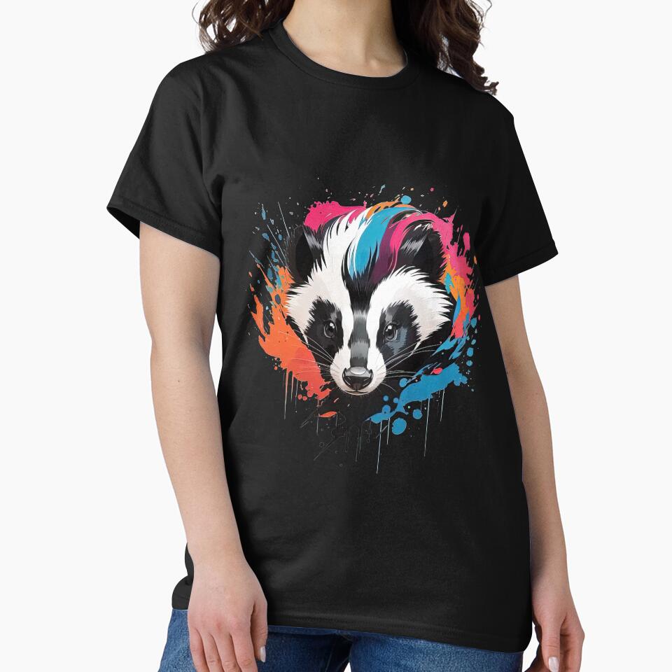 Cute Colorful Skunk in Graffiti Style by MindSmith