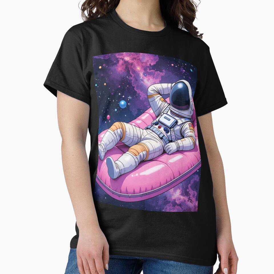 Chill Astronaut Floating in Space by PixelVibe782
