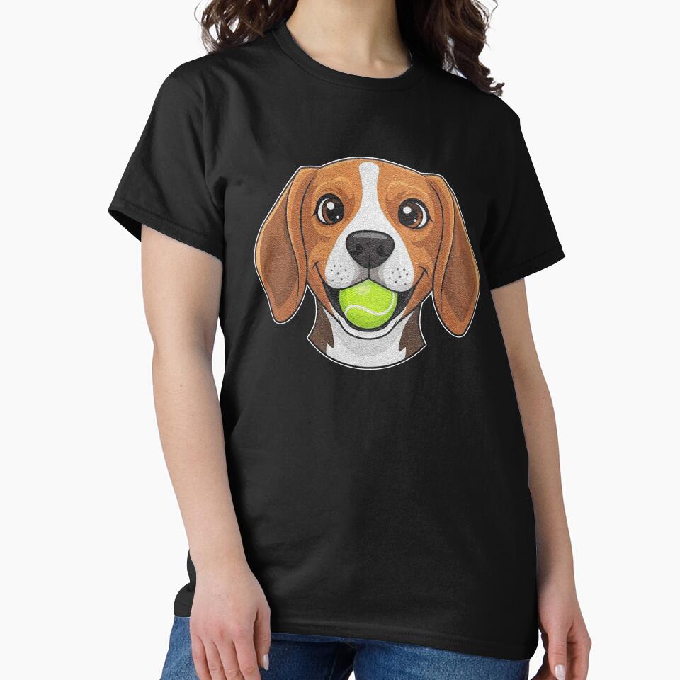 Beagle Dog With Tennis Ball Cute Dog Lover by franktact