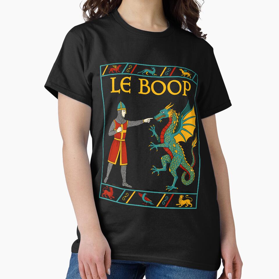 Le Boop Medieval Knight Dragon Fantasy Humor by Mdcazeem