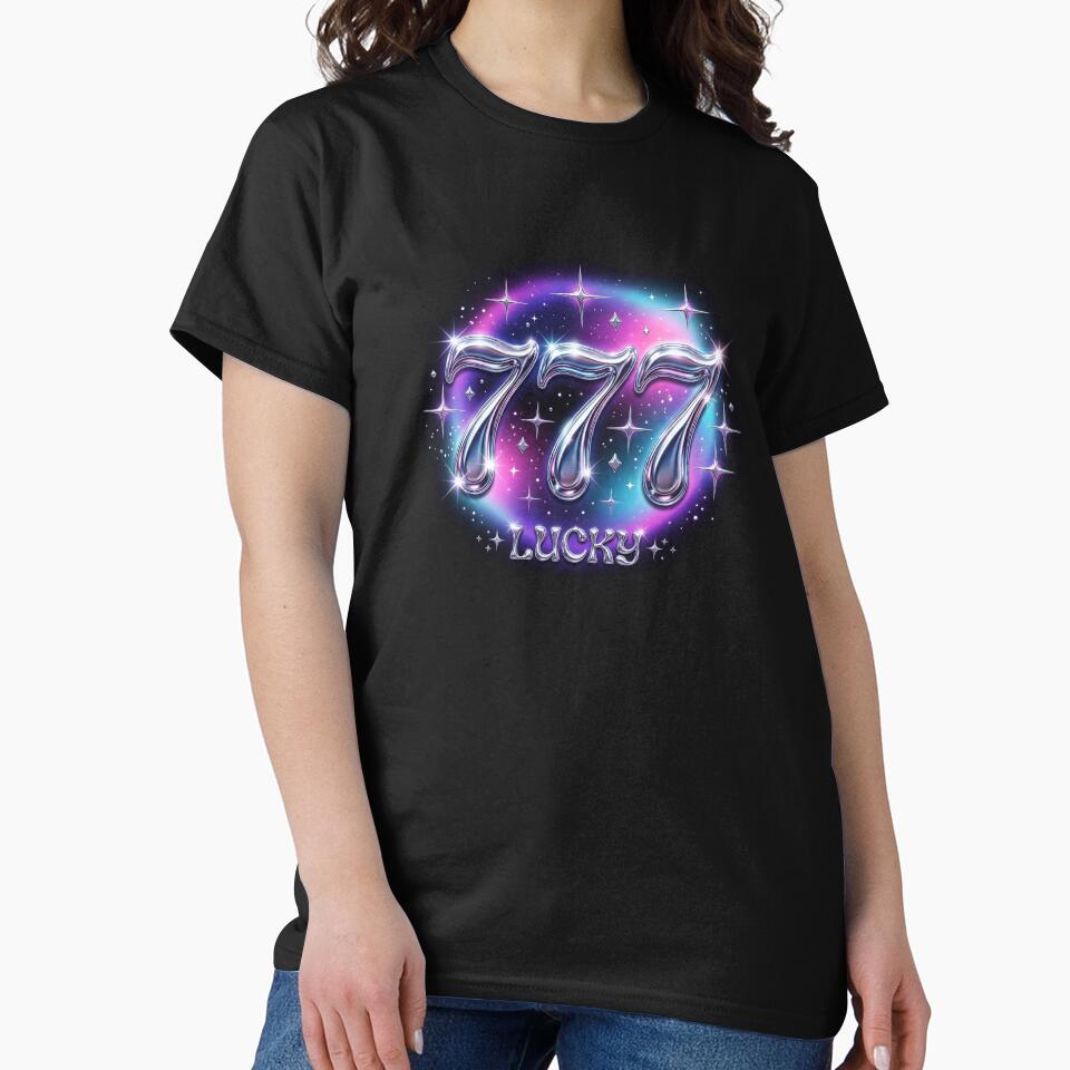 Y2K 777 Angel Number Liquid Chrome by DuckOddity