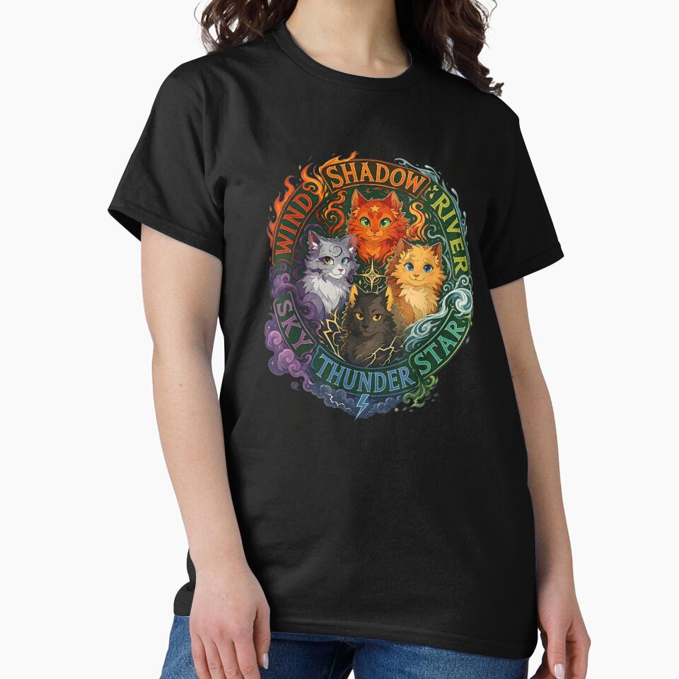 Fantasy Warrior Cats Elements Clan Crest Fire Star Thunder River Wind Shadow by KarimeRenin