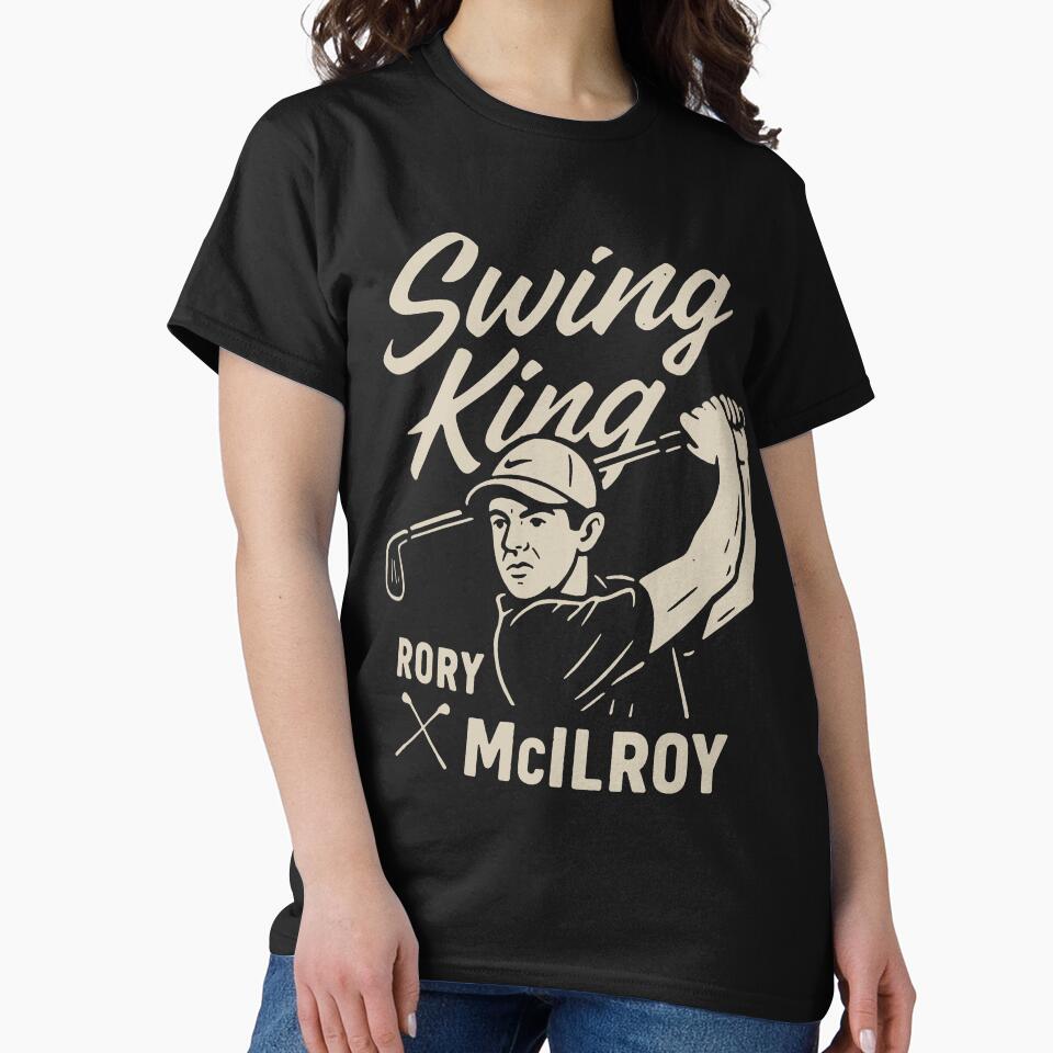 Swing King Rory McIlroy: Minimalist Golf Art by zzz888