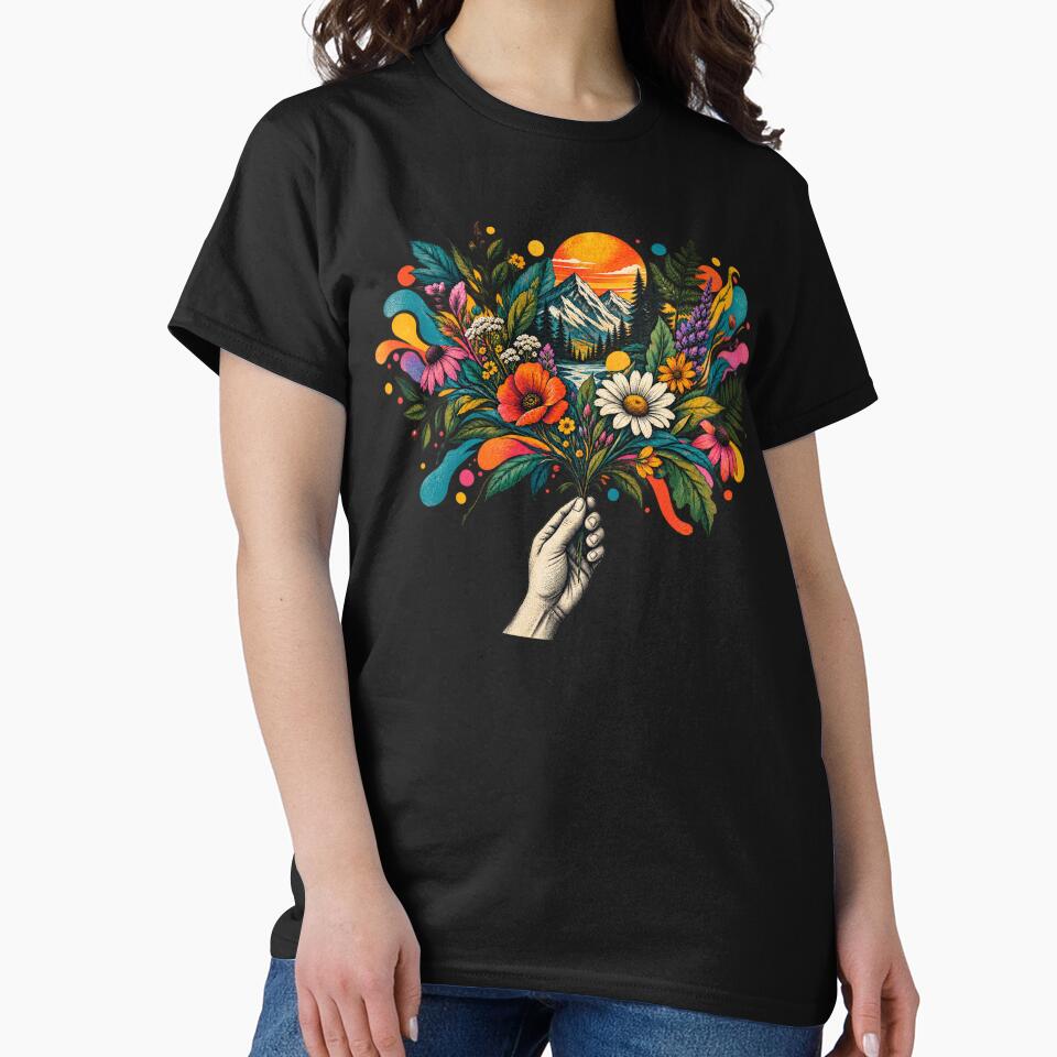 Pop Art Nature – Colorful Wildflower Mountain Art by naturalsurvival