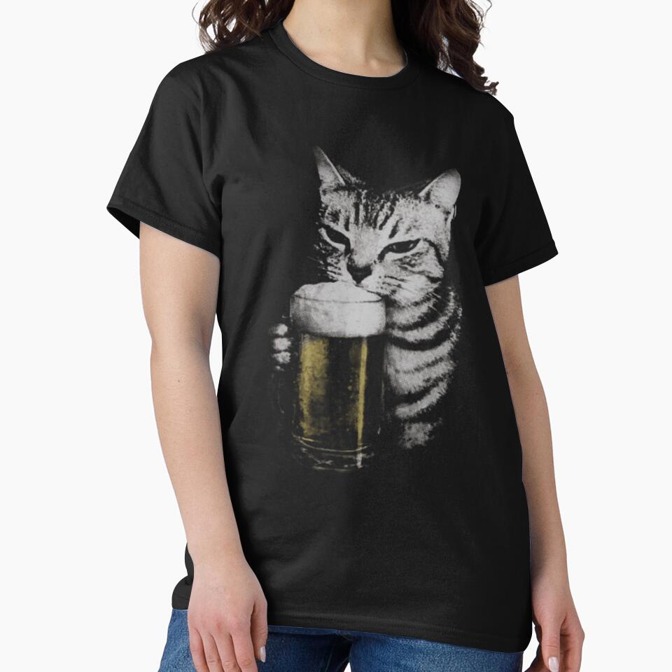 Cat Beer Y2k Vintage 90s Funny Cats Meme Fun Kitty Drunk by Malosortin