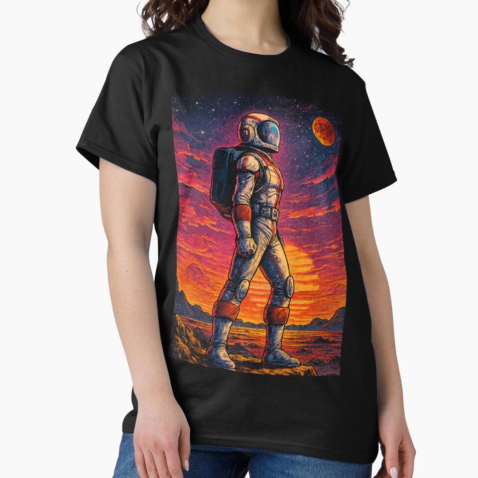 Retro Astro Soldier: Science Fiction Martian Explorer by JonelleTshirts