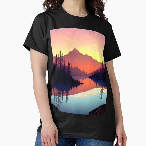 Add a Touch of Beauty and Tranquility to Your Life with Our Stunning Minimalist Landscape Sunrise View Prints by supeart