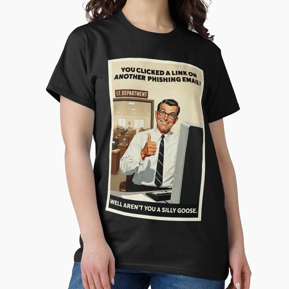Silly Goose Tech Support IT Helpdesk Cybersecurity Print by Nerd Shizzle