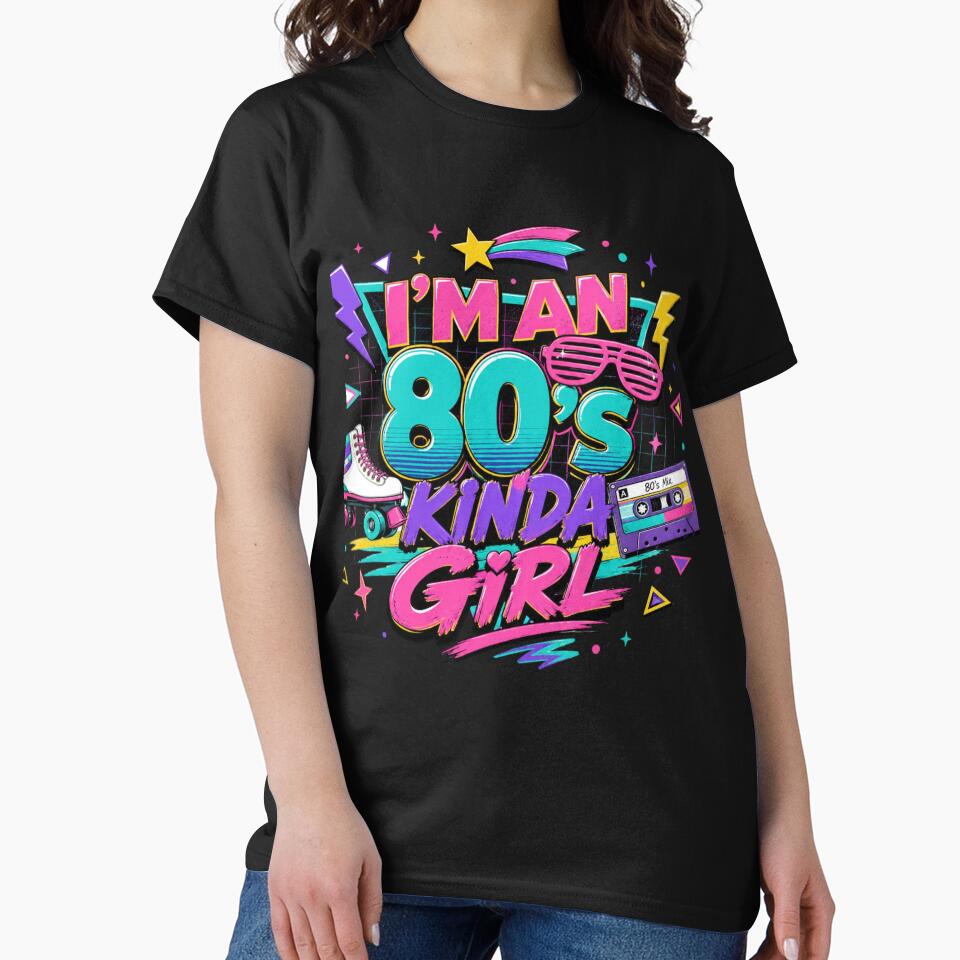 I'm An 80s Kinda Girl Retro Roller Skate Cassette Design by LunaPixelStudio