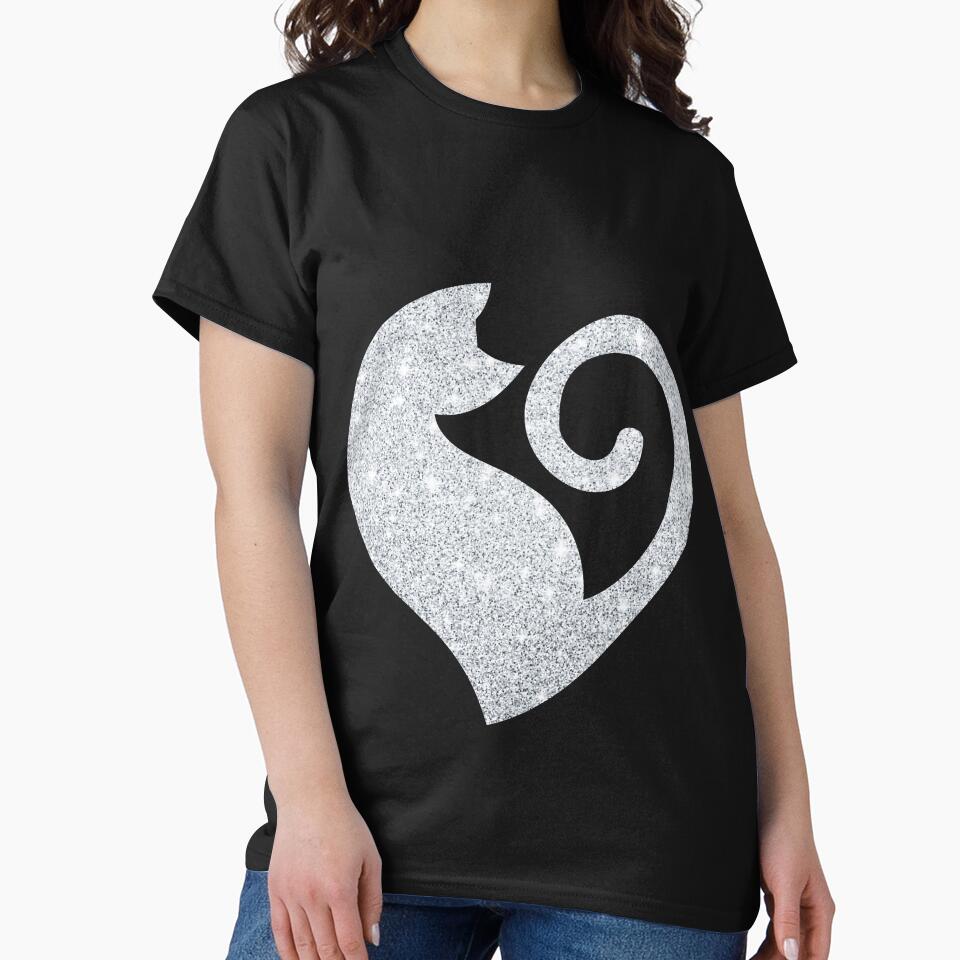 Glittery Silver Cat Love by RakelMacc