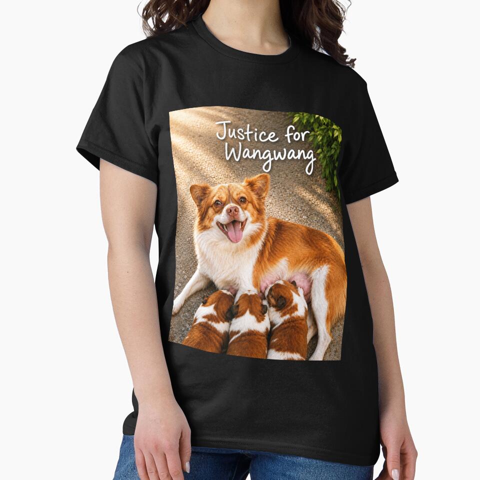 Justice for Wangwang “Mother Dog Nursing Puppies” Memorial Animal Gift by CanvasFuse