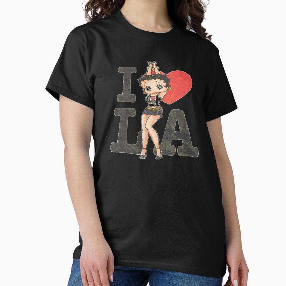 Betty Boop I Love IA Vintage Retro Cartoon Valentine Style Graphic by Turtlazcyx