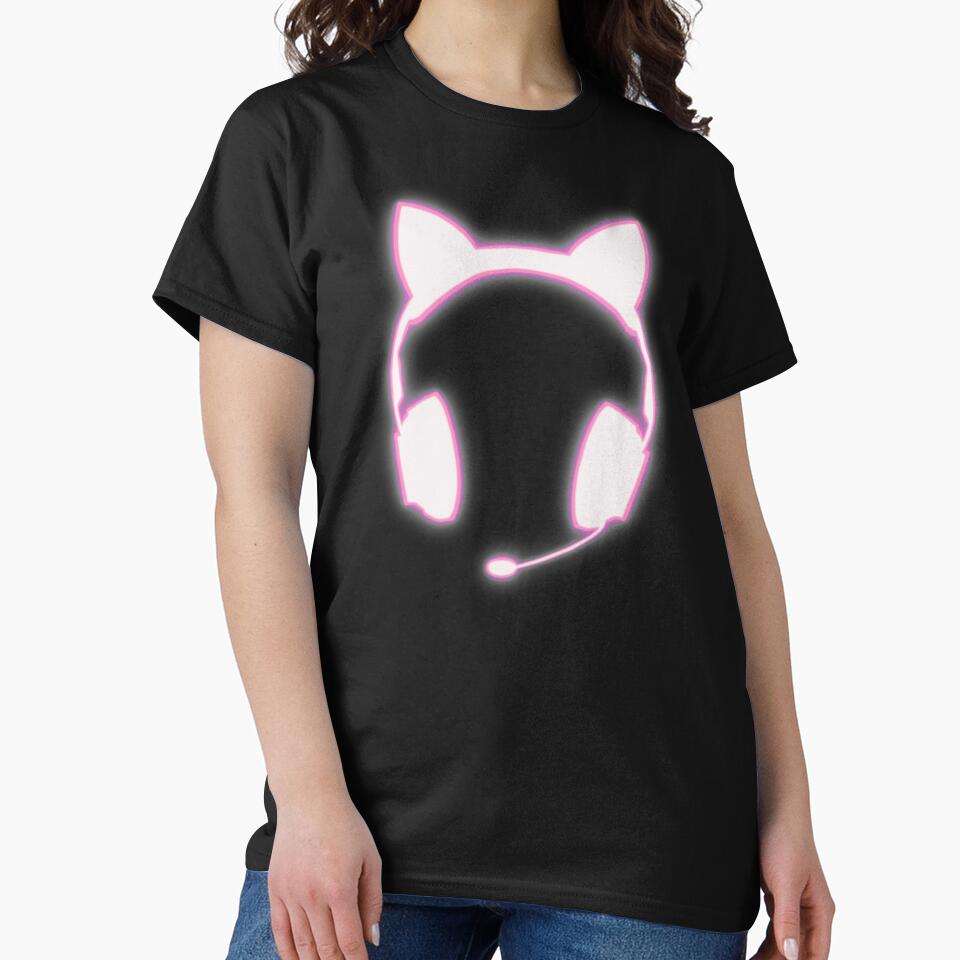 Neon Pink Headset With Cat Ears by Celiina
