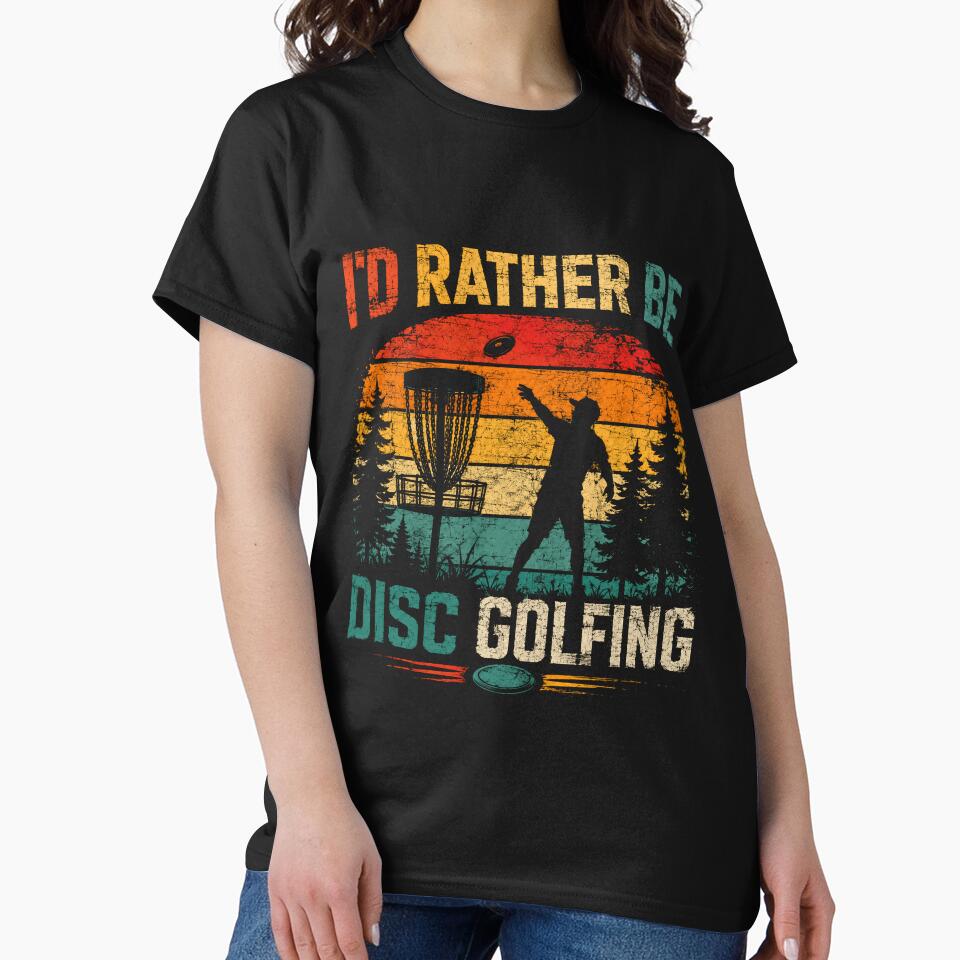I'd Rather Be Disc Golfing Disc Golfer Player Hobby by RetroMini2026