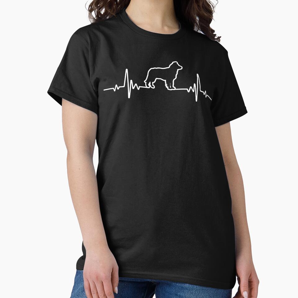 Minimalist Heartbeat Border Collie by More Cute Dogs