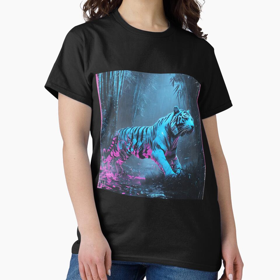 Neon Jungle Cyber-Tiger by ONYX Pixee