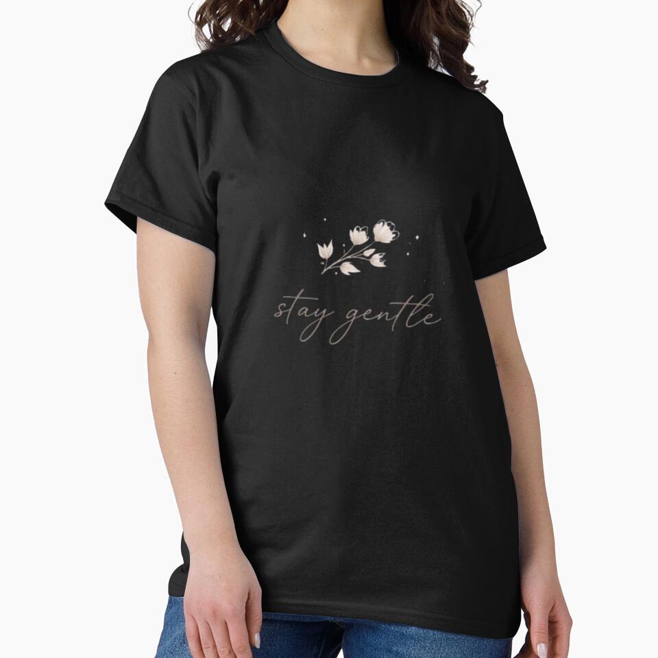 Stay Gentle Minimal Aesthetic Quote Design by Sanika arts
